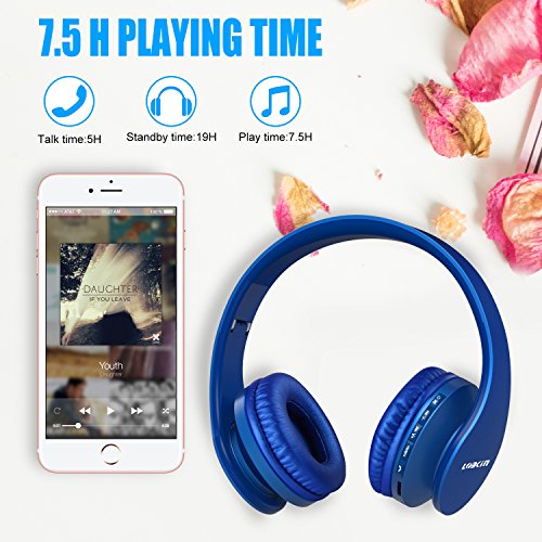 Lobkin-Bluetooth-Headphones-Over-EarFoldable-Headphones-with-Soft-EarmuffsWBuilt-in-Mic-and-Wired-Hedphones