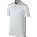NIKE Men's Dry Victory Stripe Polo, Pewter Grey/White, Medium