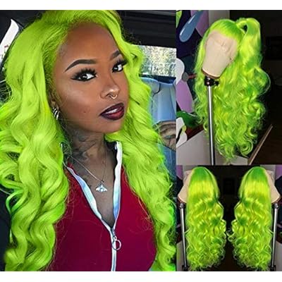 Part Queen Best Fluorescent Green Wig for Women Long Jamaica Ubuy