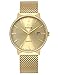 WWOOR Men's Analog Quartz Watch Waterproof Sport Steel Mesh Strap Thin Wristwatches Auto Date