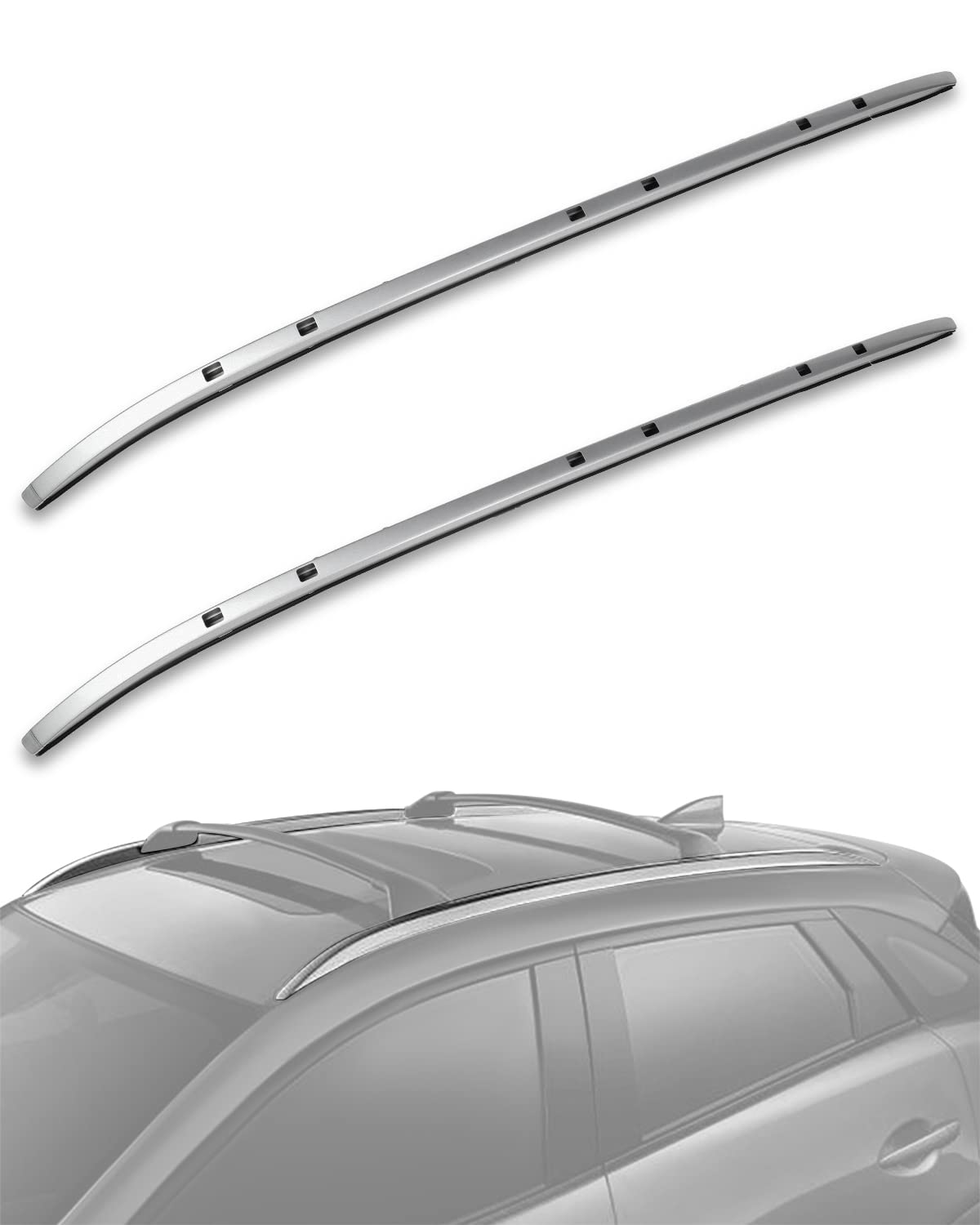 Photo 1 of Scitoo Roof Rack Cross Bars Side Rails Baggage Carrier for Mazda CX-5 2017-2019 Silver 2 Pcs Roof Top Rack Luggage Carrier