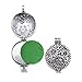 Antique Silver-tone Filigree Living Memory Floating Lockets Diffuser Pendants Necklaces 5pcs