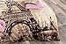 100% Cotton Comforter Set 5 Pcs Paris Eiffel Tower Brown Theme Themed Pink Flowers Full / Queen Size Bedding Linens