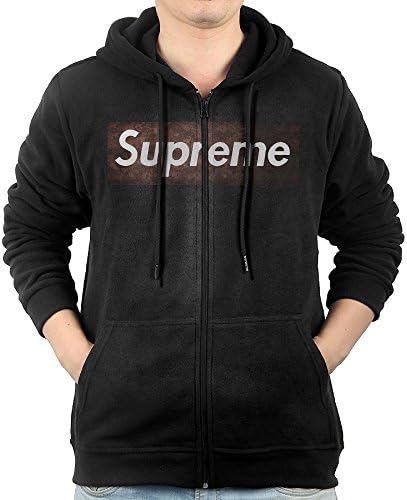 Mens A Bape Supreme Logo Men's Slim Fit Zip-up Hoodies Fleece Sweatshirts JacketXX-Large