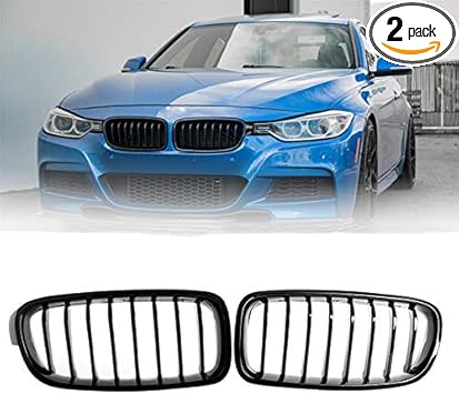 Amazon Com Zealhot Black Front Kidney Grille Grill For 12 18 Bmw 3 Series F30 F31 F35 Single Line Gloss Black Automotive