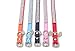 Puppy-league® Pu Leather Diamond Dog Collars Necklace Strap with Rhinestone Heart Pendant (Pink, S)