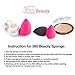 360 Beauty Sponge Blender Cosmetic Foundation DURABLE flawless brush complexion makeup sponge tool + mini blending sponge OPTIMIZED Latex-Free and Vegan for cream powder liquid application