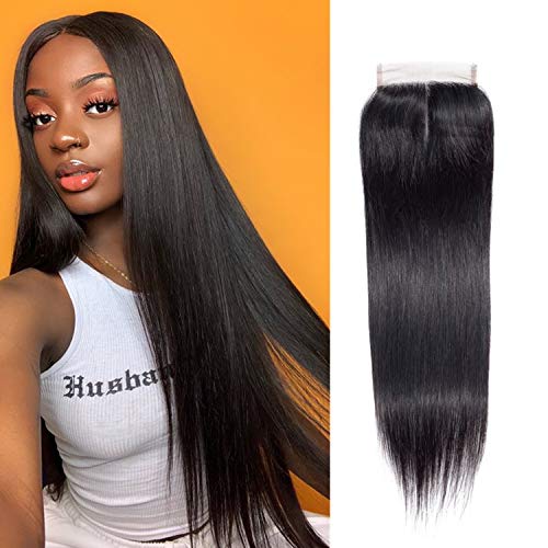 9A-Brazilian-Straight-Lace-Closure-4X4-Middle-PartFree-Part-Lace-Closure-Virgin-Human-Hair-Natural-Black18-Inch