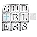 God Bless Banner Baptism Christening First Communion Baby Shower Decoration Bunting Garland Party Supplies Decor Sign Dedication (Blue Cross)