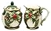 Cosmos Emerald Holiday Holly Sugar & Creamer Set