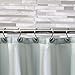 BINO | Shower Curtain Hooks - Chrome- Set of 12 | Hooks Shower Curtain | Shower Curtain Rings Hooks | Rust Proof Shower Curtain Hooks | Bathroom Shower Hooks for Curtain | Bathroom Essentials