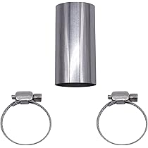 Stainless Steel Elbow Pipes Diesel Heater Exhaust Pipe Elbows 2-Pack - 13cm Stainless Steel Connector With 4 Clamps Stainless Steel Elbow Connector Pipes 13cm With Clamps