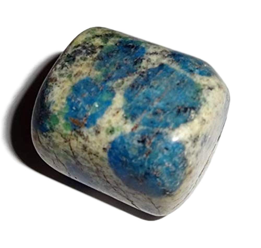 SublimeGifts - K2 Granite, Also Known as K2 Jasper and Raindrop Azurite, -1pc Tumbled & Polished Crystal Healing Natural Gemstone