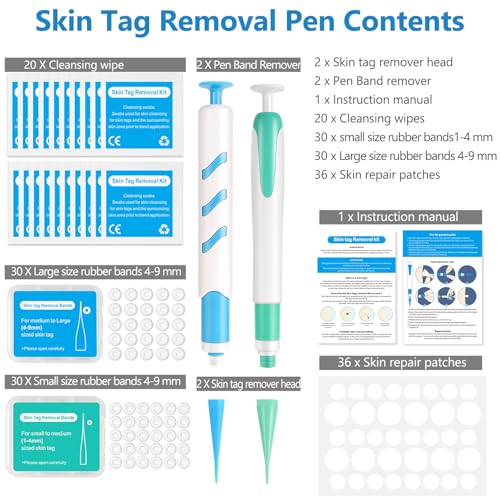 Skin Tag Removal Kit - Fast-Acting, Safe, and Effective Skin Tag Remover for All Skin Types -Complete Skin Tag Removal Kit with Detailed Instructions- Achieve Clear, Smooth Skin Quickly and Painlessly
