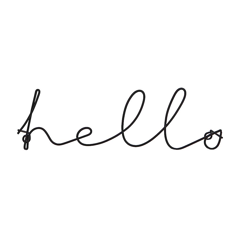 Vosarea Letter Hello Wall Hanging Metal Word Wall Art Home Decor Black Buy Online In Burundi At Desertcart