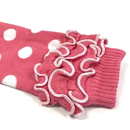 Bowbear Baby 3-Pair Leg Warmers, Dots and Ruffles
