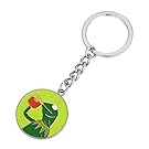 Kermit Frog Drinking Tea That's None of My Business Keyring Key chain