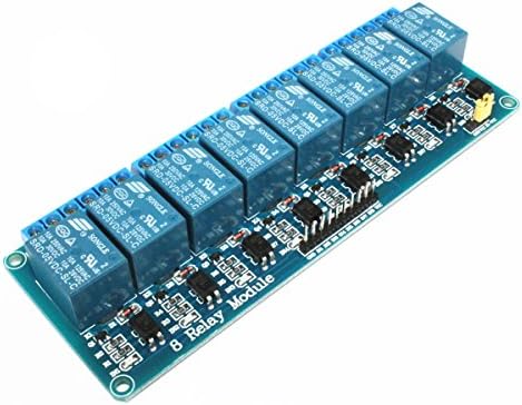 Megmoki 8-channel 5V Relay Module Shield with Optocoupler for Arduino UNO 2560 1280 DSP ARM PIC AVR STM32 Raspberry Pi