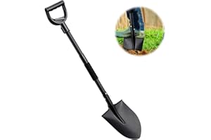LCOKEIY Garden Shovels for Digging, 41 Inch Small Metal Shovel with D-shape Handle for Shoveling,Digging, Perfect Size Effort-saving Lightweight Shovel
