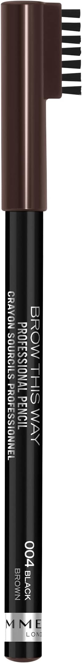 Rimmel London Professional Eyebrow Pencil with Built-In Brush Black Brown 1.4 g