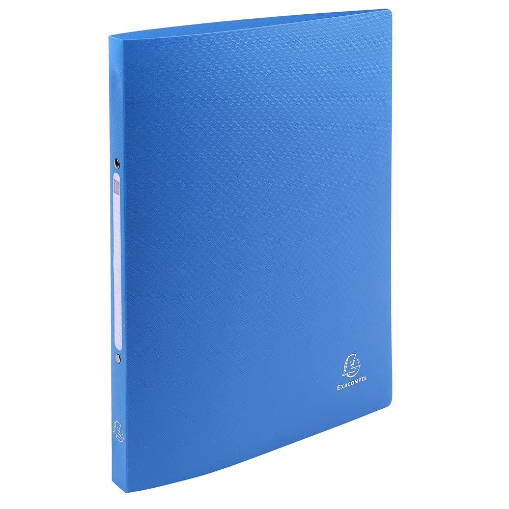 Exacompta - ref. 54192E - 1 flexible binder with OPAK label - 2 round rings, diameter 15 mm - Spine 20 mm - External dimensions: 32 x 25 cm - A4 file format - Colour: light blue