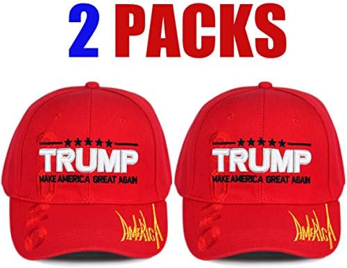 Make America Great Again Hat [2 Packs], Keep America Great Hat, Donald Trump 2020 USA MAGA Cap Adjustable Baseball Hat