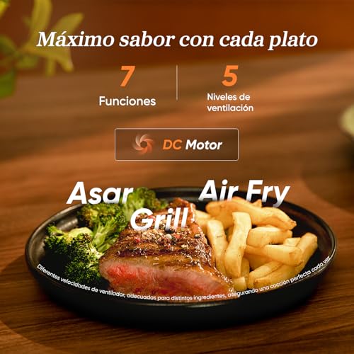 Cosori Air Fryer Turbo Tower Pro 10.8 Liter, PFAS Free Ceramic Coated Air Fryer, Dual Resistance with Turbo Blaze, Vertical Dual Basket Airfryer, 7-in-1 Multifunction, 2630W