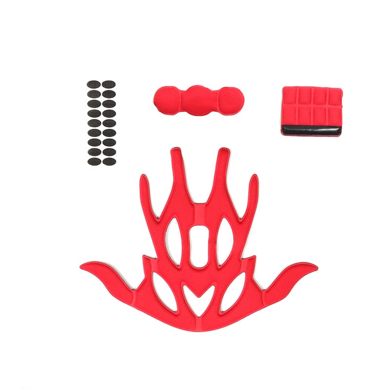PAXLAMB Foam Padding Kit 21PCS Head Protection Liner Inner Protective Pads Net Replacement Pad Cushion Mat Set for Bike Bicycle Motorcycle Cycling Riding Sport Helmets (Red J)