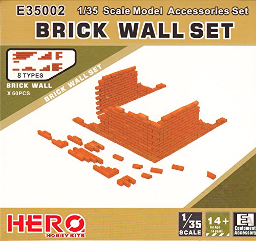 HHKE35002 1:35 Hero Hobby Kits Accessories - Brick Wall Set [MODEL KIT ACCESSORY]