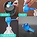 The Scoopie Supplement Container, Long Handle Scoop, and Funnel System for Post Workout Protein, Spill Proof Dispenser, Gym Accessory, PACK OF 2, WHITE (4 tbsp, 2 Oz, 60 mL) (6 tbsp, 3 Oz, 90 mL)