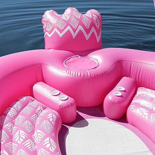 Zoostliss Huge Party Bird Island Giant Flamingo Pool Float with Pump and Carrying Bag