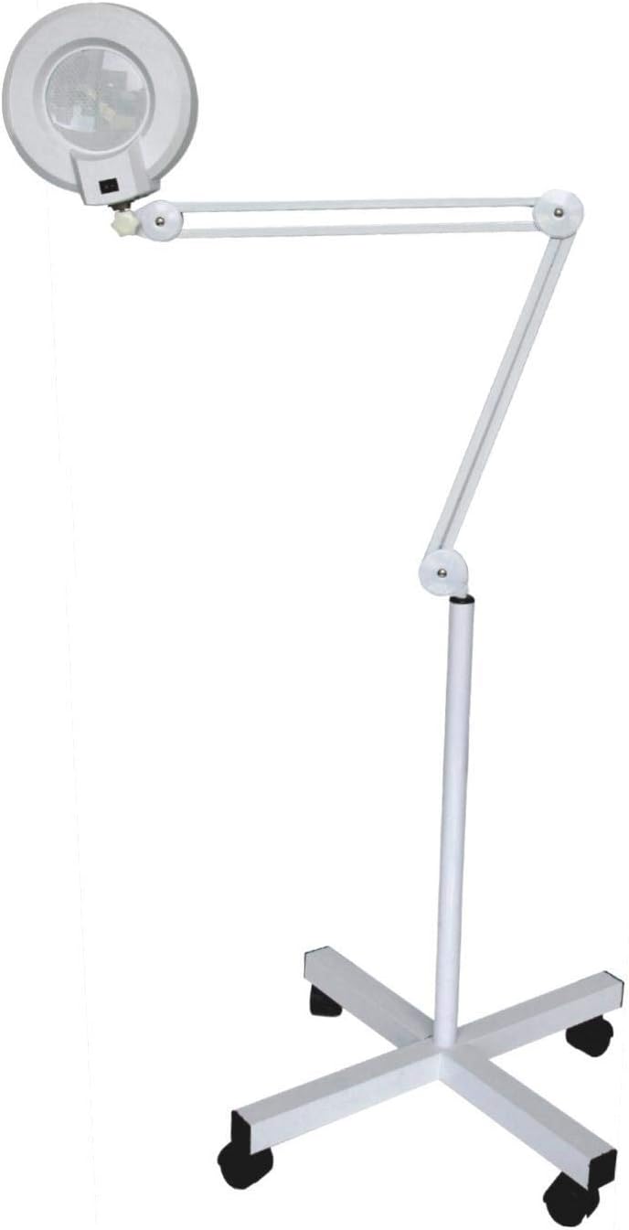 LARON - Floor Standing Magnifier Lamp, 2.75 x Magnification, Beauty, Craft, Hobby, White