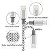 Youer Lightning Cable 3Pack 10FT Nylon Braided Certified iPhone Cable USB Cord Charging Charger for Apple iPhone 8, X, 7, 7 Plus, 6, 6s, 6+, 5, 5c, 5s, SE, iPad, iPod Nano, Touch (Grey White)