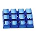 HUO JI E-Element PBT Double Shot Keycap Set - 12 Translucent Backlit Key Cap, Blue Metal Color for All Mechanical Keyboards with Key Puller