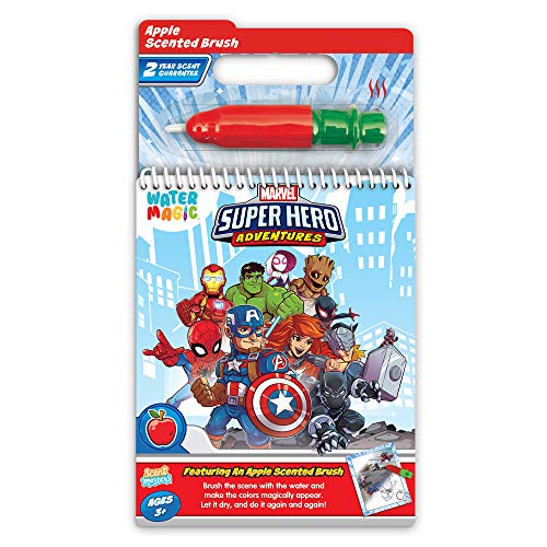 Scentco Water Magic - Reusable Water Reveal Activity Books - Marvel's Super Hero Adventures (Apple Scent)