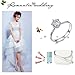 SPILOVE Serend 18k White Gold Plated 1 Carat Round Cubic Zirconia Solitaire Wedding Engagement Rings, Gift for Valentine Day, Size 4 to 9,Women's Day