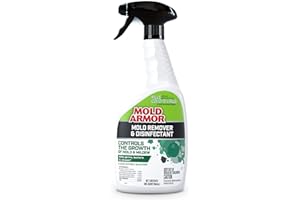 Mold Armor Mold Remover & Disinfectant Cleaner, 32 oz. Spray Bottle, Inhibits Growth of Mold, Kills 99.9% of Household Bacteria and Viruses, Easy-To-Use Mildew and Mold Control Solution