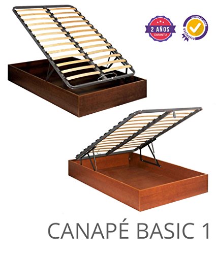 CANAPE ABATIBLE MADERA BASIC 1 90X190 Wengue