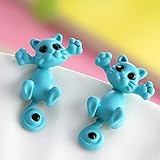 Maggie 1 Pair Women Chic 3D Cute Cat Stud Earings