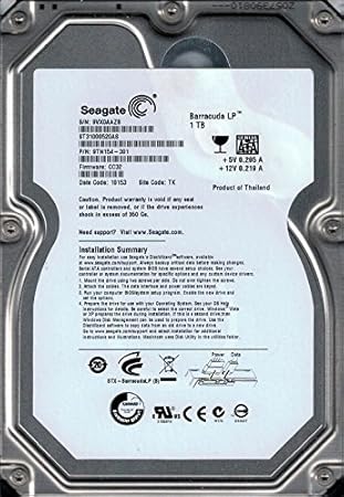 Amazon Com Seagate Stas P N 9tn154 301 F W Cc32 1tb Tk 9vx Computers Accessories