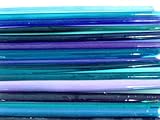 Devardi Glass Lampwork, Beadmaking Glass Rods, COE 104 Mixed Blues 1 Lb