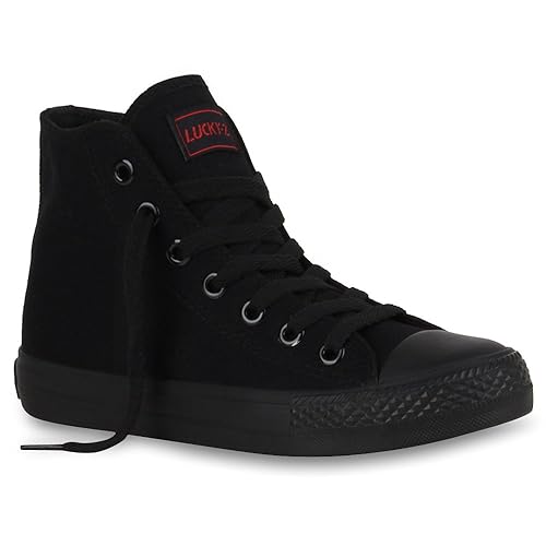 Stiefelparadies Unisex Damen Herren Sneaker high Übergrößen Flandell