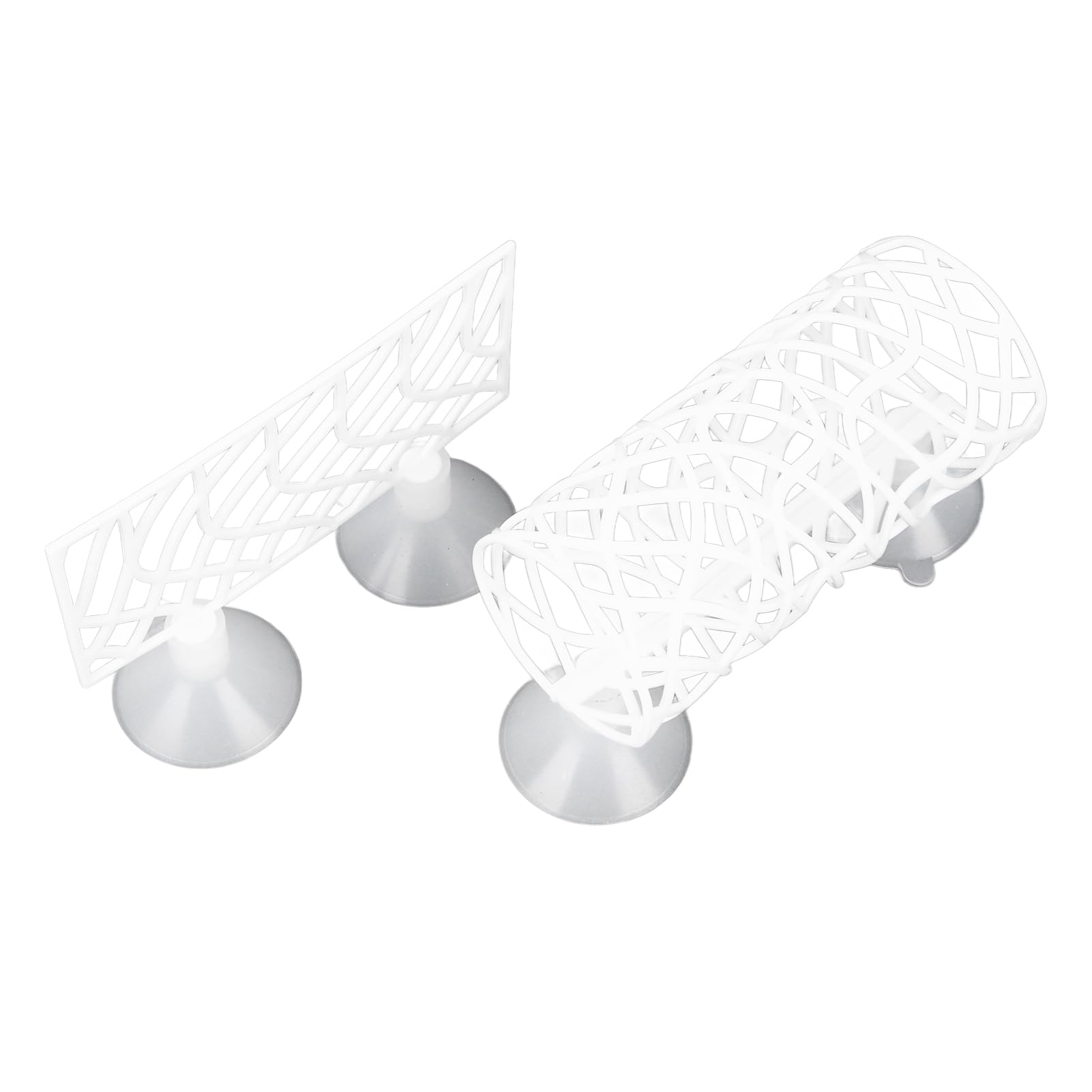 Pssopp Non Toxic Ceramic Fish Aquarium Ornaments Hideout BoX,Aquarium Hideaway Rocks Aquarium Hideout Tunnel Hole Betta Fish Aquarium Accessories Hideout Ornaments for Fish (White)