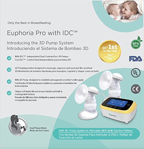 BelleMa Euphoria Pro Double Electric Breast Pumps, With IDC technology, Patented/Hospital Grade Closed System, Touch Screen Cordless (Euphoria) - Thumbnail 4