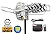 Outdoor Amplified Antenna，GET TV Antenna 150 Miles Range-360° Rotation Outdoor Digital HDTV Antenna-Wireless Remote