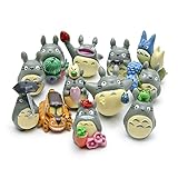 Saideke Home 12pcs My Neighbor Totoro Figures Toy Miniature Micro Gnome Terrarium Resin Craft Gift