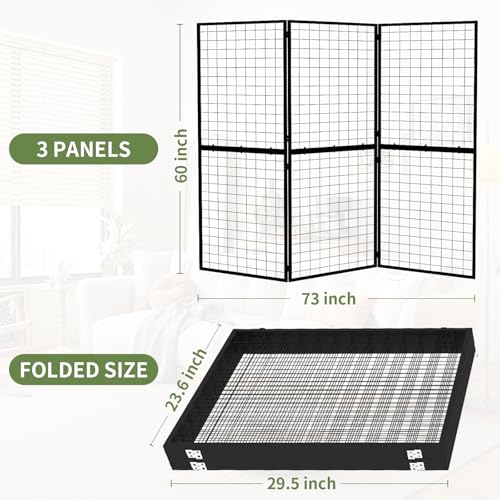 DEYEGELEA Gridwall Foldable Billboard - Pack of 3 2x5ft (61x152cm) Heavy Duty Z Wire Mesh Wall Panels for Retail Shop, Trade Show, Pop Up Store, Display Stand
