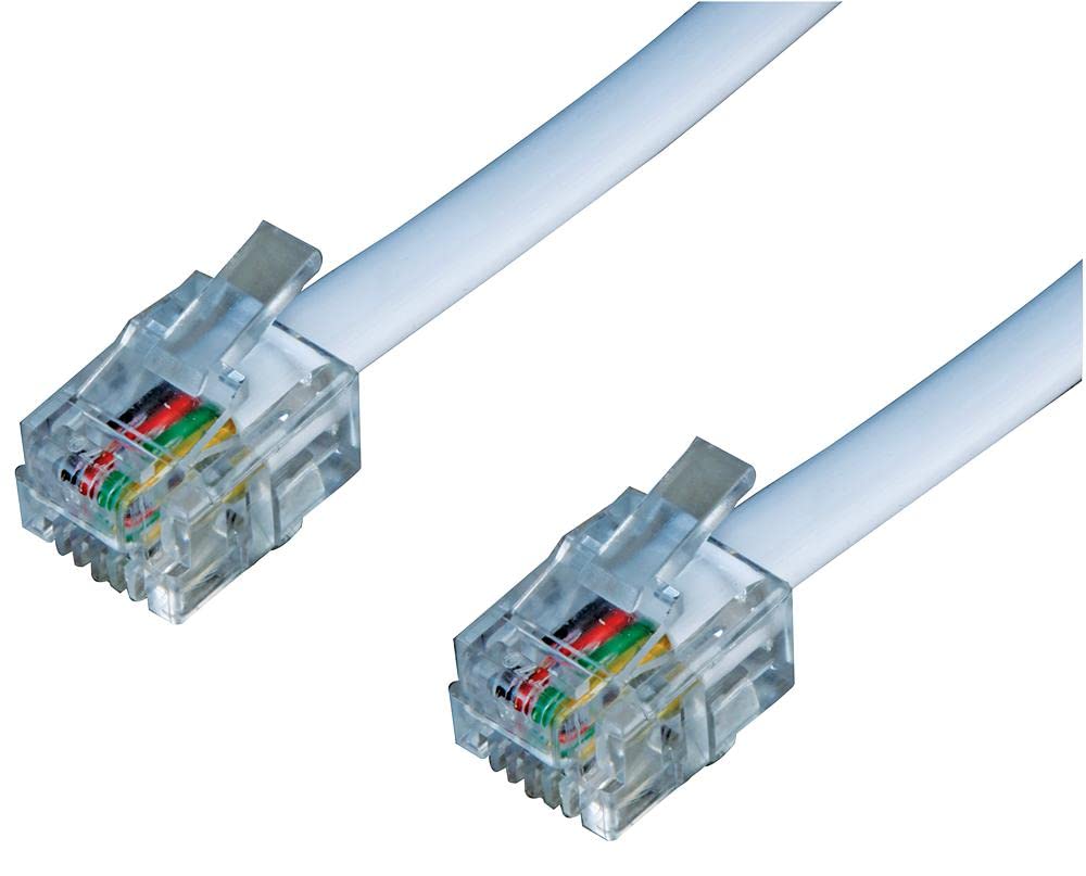 Pro Signal PSG04219 RJ11 to RJ11 Telephone Lead, 10m, White