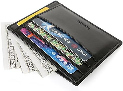 Front Pocket Wallet Minimalist Credit Card Holder Leather Slim Wallet Money Clip
