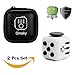 Omaky Fidget Cube Anxiety Attention Toy With Delicate Box Relieves Stress And Anxiety And Relax for Work, Class, Home (Black White)